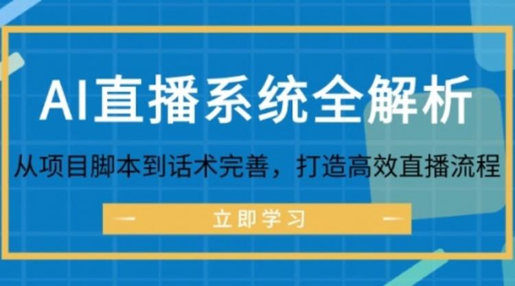 AI直播系统全解析：从项目脚本到话术完善，打造高效直播流程