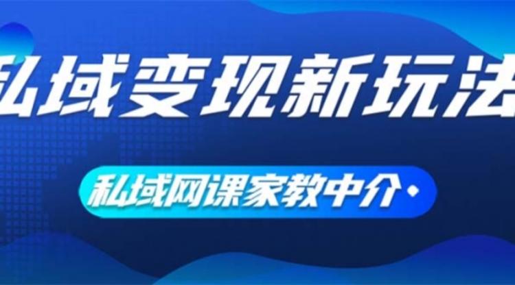 私域变现新玩法，网课家教中介，只做渠道和流量，让大学生给你打工