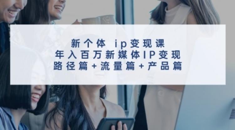 新个体ip变现课，年入百万新媒体IP变现，路径篇+流量篇+产品篇