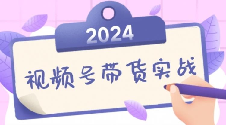 2024视频号最新带货实战课：无人直播/书单号卖货/个人IP口播 (附资料素材)