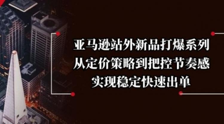 亚马逊站外新品打爆系列，从定价策略到把控节奏感，实现稳定快速出单