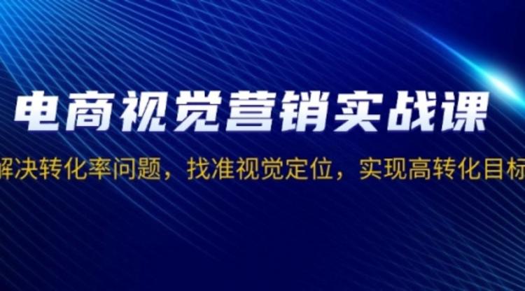 电商视觉营销实战课，解决转化率问题，找准视觉定位，实现高转化目标