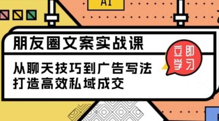 朋友圈文案实战课：从聊天技巧到广告写法，打造高效私域成交