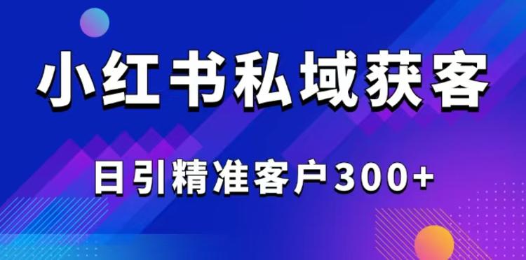 2025最新小红书平台引流获客截流自热玩法讲解，日引精准客户300+